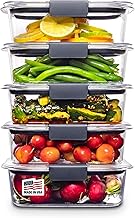 Rubbermaid Brilliance Food Storage Containers BPA Free Airtight Lids Ideal for Lunch Meal Prep & Leftovers Set of 5 (3.2 Cup) (One Size)