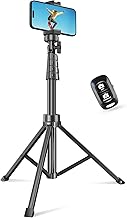SENSYNE 62" Phone Tripod & Selfie Stick, Extendable Cell Phone Tripod Stand with Wireless Remote and Phone Holder, Compatible with iPhone Android Phone, Camera (One Size)