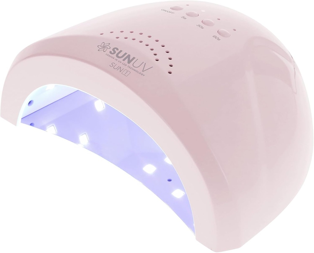 SUNUV UV Light for Gel Nails, UV Dryer for Gel Polish with 3 Timer Settings Professional LED Nail Lamp Art Tools Auto Sensor SUNone Pink (One Size)