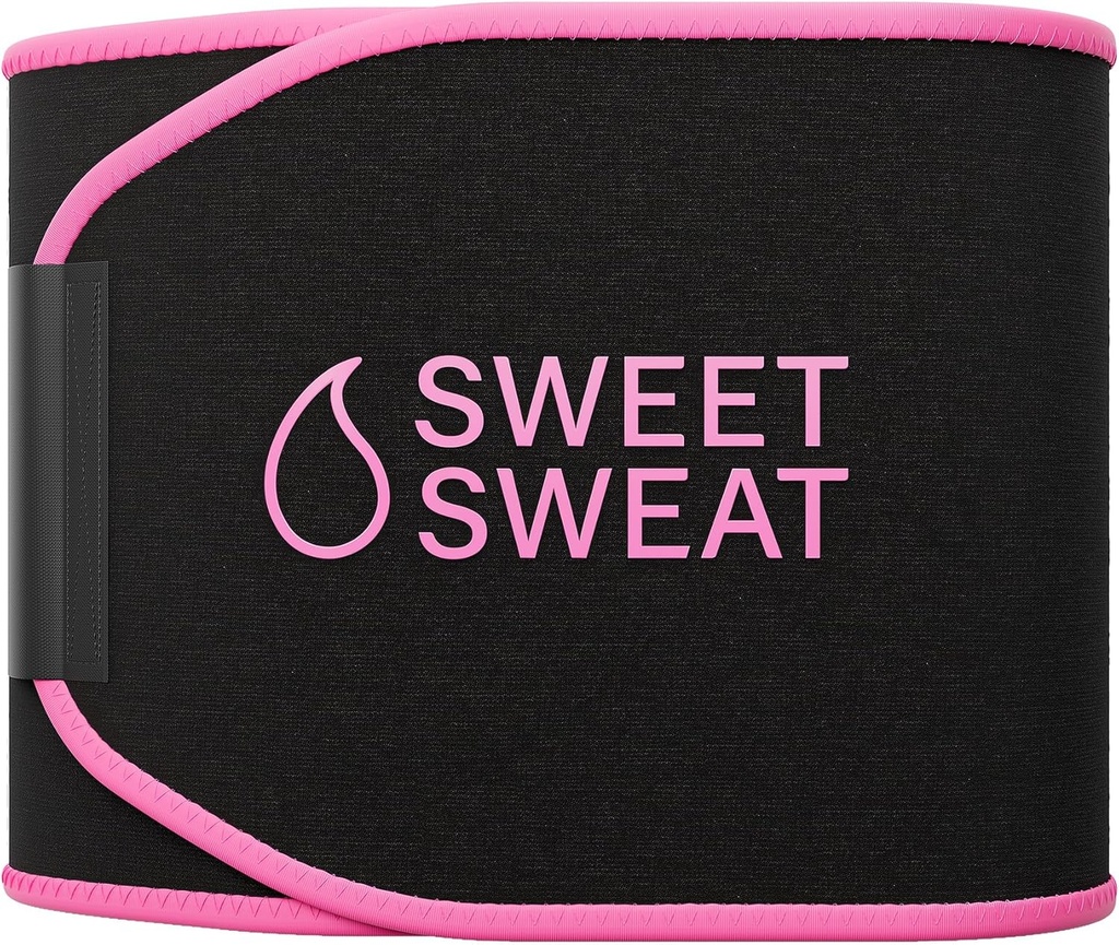 Sports Research Sweet Sweat Waist Trimmer (Core Series) - Premium Sweat Enhancing Fitness Band for Women & Men (One Size)