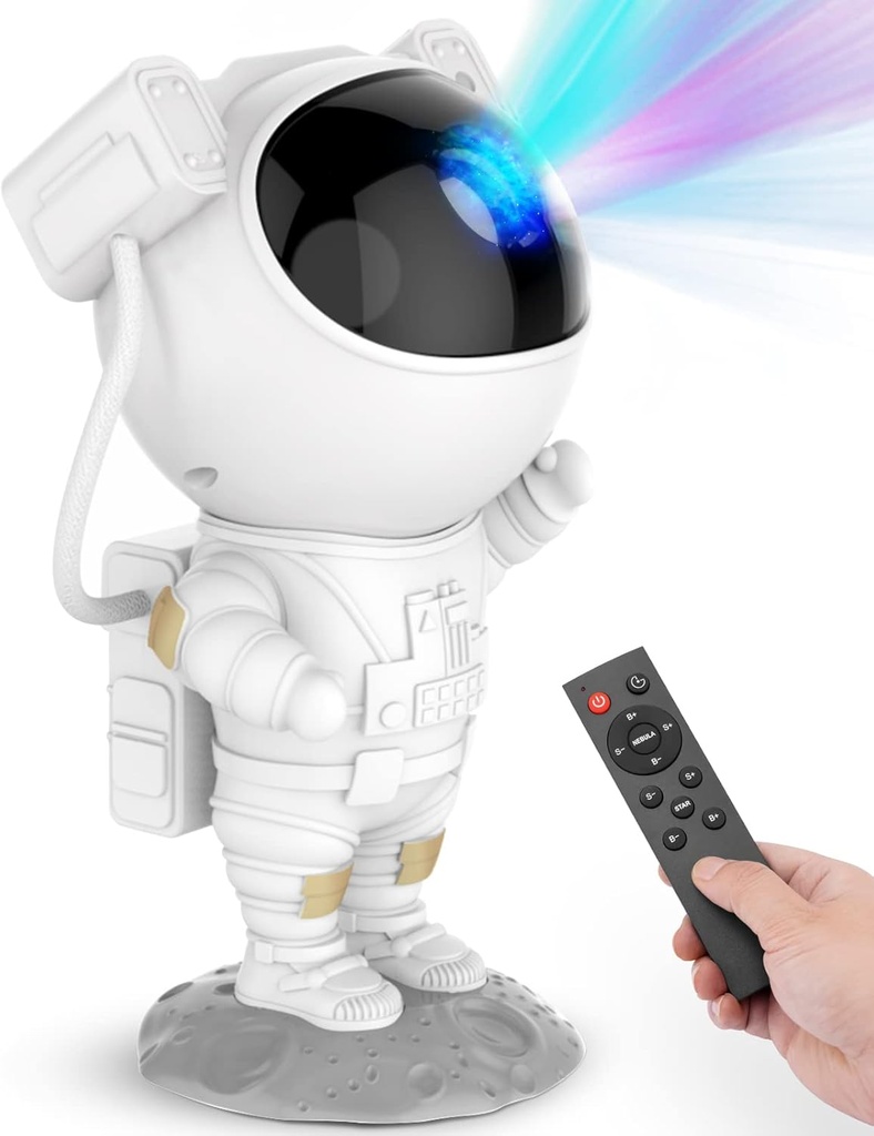 Star Projector Galaxy Night Light - Astronaut Space Projector, Starry Nebula Ceiling LED Lamp with Timer and Remote, Kids Room Decor Aesthetic, for Christmas & Birthdays (One Size)