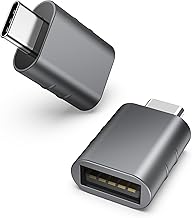 Syntech USB C to USB Adapter Pack of 2, USB 3.0 Female to Thunderbolt 4/3 Adapter Compatible with MacBook Pro Air 2024, Surface, iPad, iPhone, Galaxy Notebook, XPS and More Type C Devices, Space Grey (One Size)