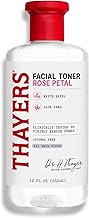 THAYERS Alcohol-Free Rose Petal Witch Hazel Facial Toner for Glowing Skin, Soothing, Hydrating, Refreshing Toner for All Skin Types, 12oz (Packaging May Vary) (One Size)