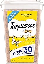 Temptations Cat Treats Classic Crunchy and Soft Cat Treats, Tasty Chicken Flavor, 30 oz. Tub (One Size)