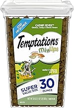 Temptations MixUps Catnip Fever Flavor Crunchy and Soft Cat Treats, 30 oz. Tub (One Size)