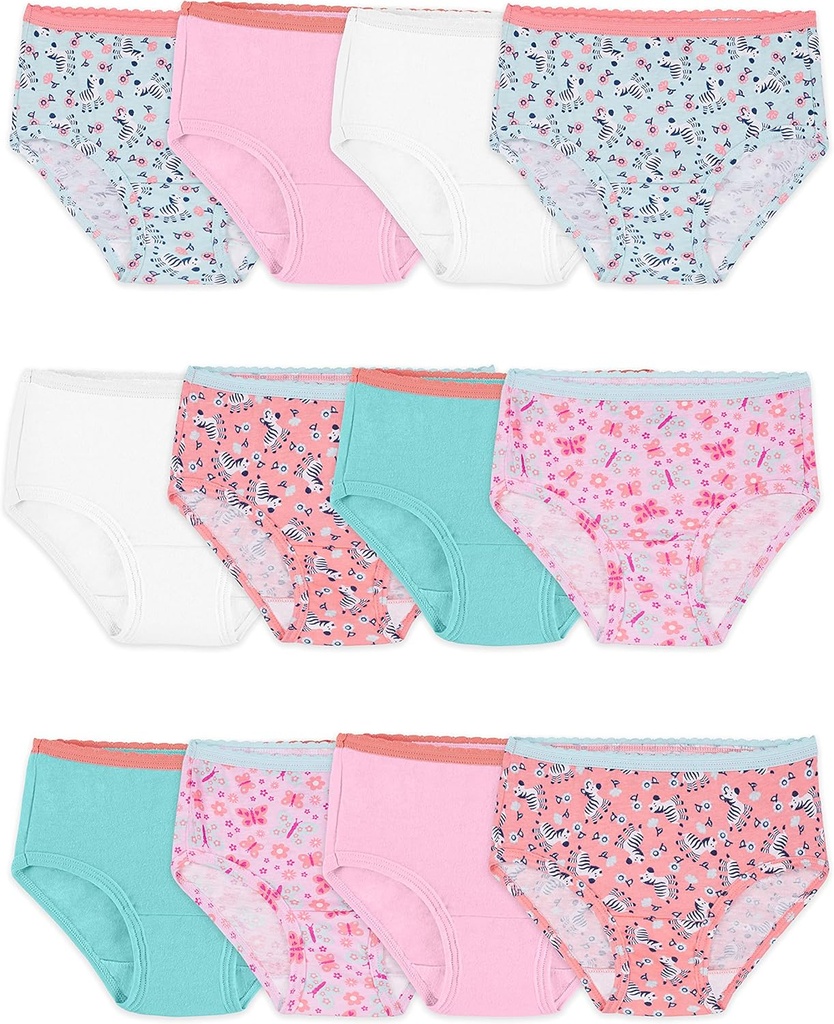 Toddler Girls' Tag-Free Cotton Underwear (One Size)