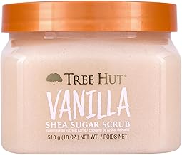 Tree Hut Vanilla Shea Sugar Scrub, Mothers Day Gifts, Exfoliating & Hydrating Body Scrub with Shea Butter & Essential Oils, Smooth Skin, For All Skin Types, Vegan, 18 oz