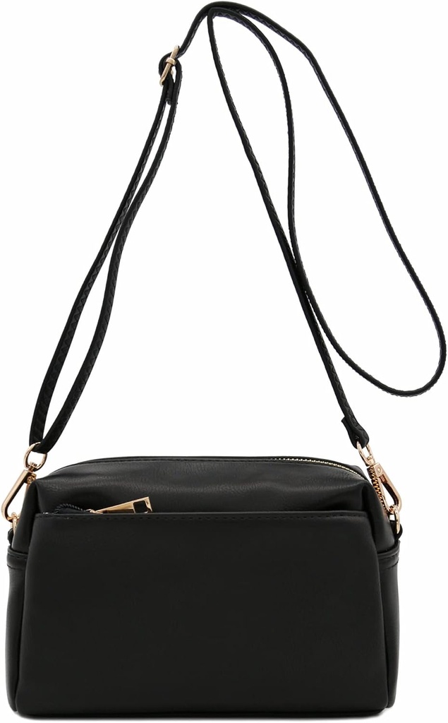 Triple Zip Small Crossbody Bag (One Size)
