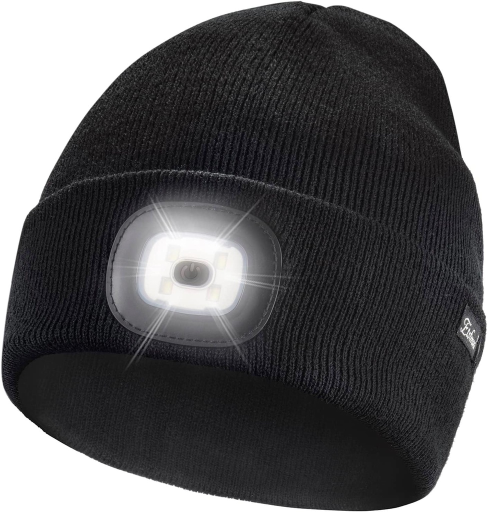 Unisex Beanie with The Light Gifts for Men Dad Father USB Rechargeable Caps (One Size)