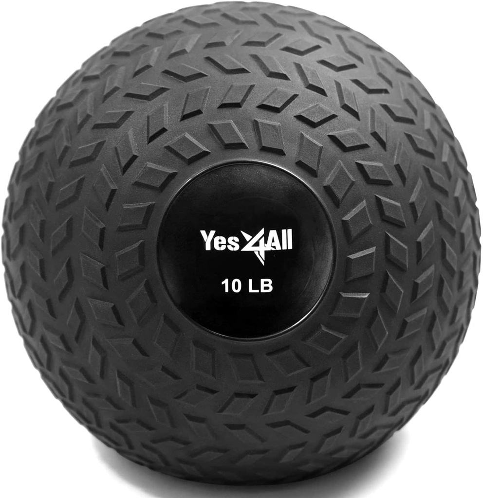 Yes4All Slam Balls, 10-40lb Weighted Ball Weight, Durable PVC Sand Filled Workout Dynamic Slam Ball for Core Strengthen (One Size)