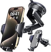 [2026 True Military-Grade] Car Phone Holder VANMASS [Upgraded Strongest Suction & Clip] Cell Phone Mount for Dashboard Windshield Vent Wall,Truck Cradle Stand for iPhone 17 Pro Max 16 15 14 13 Android (One Size)