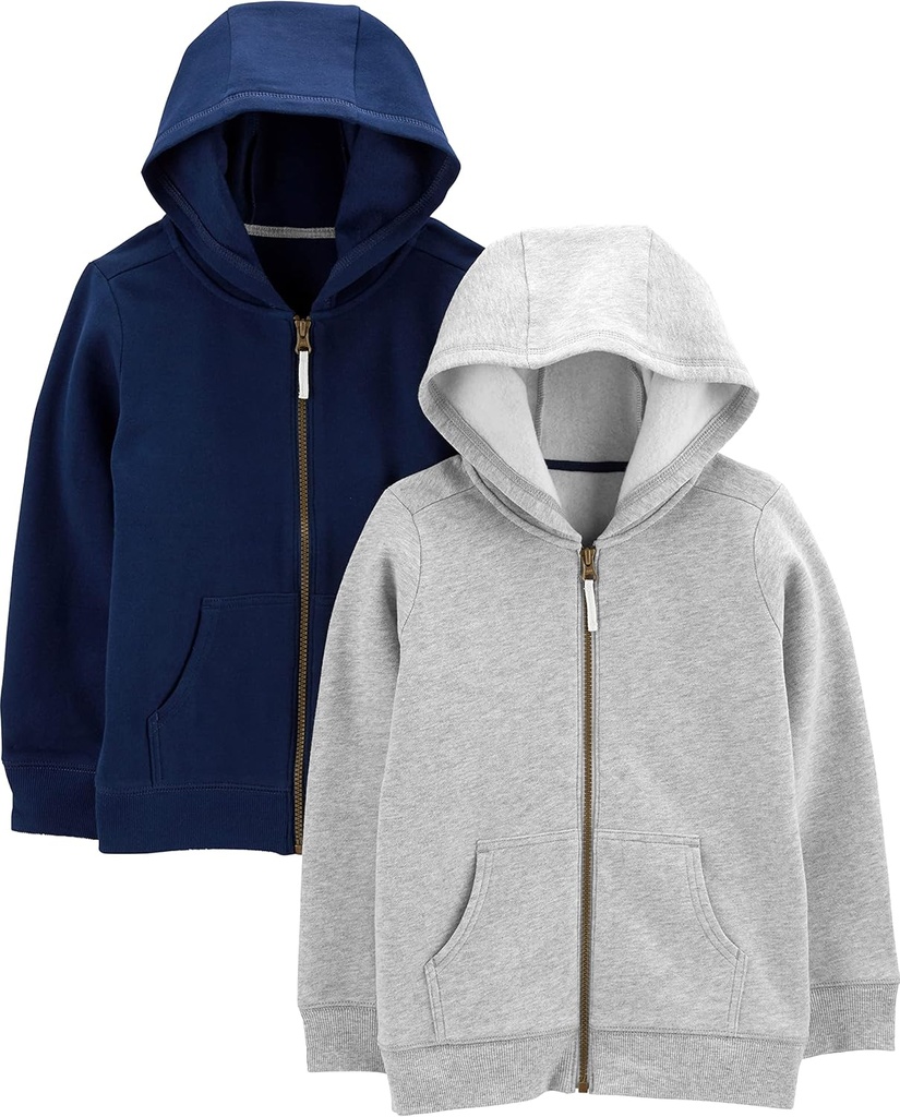 baby-boys 2-pack Full Zip Hoodies (One Size)