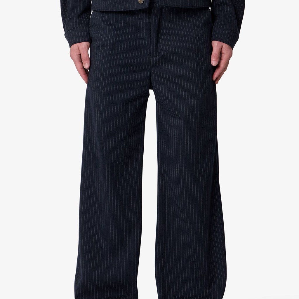 mnml Pinstripe Bootcut Trouser - Black/White