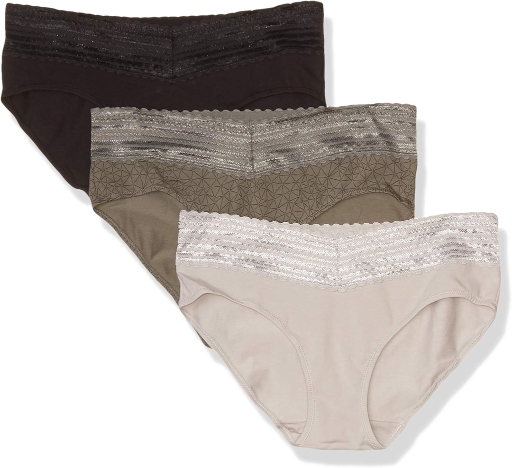 womens Blissful Benefits No Muffin 3 Pack Hipster Panties (One Size)
