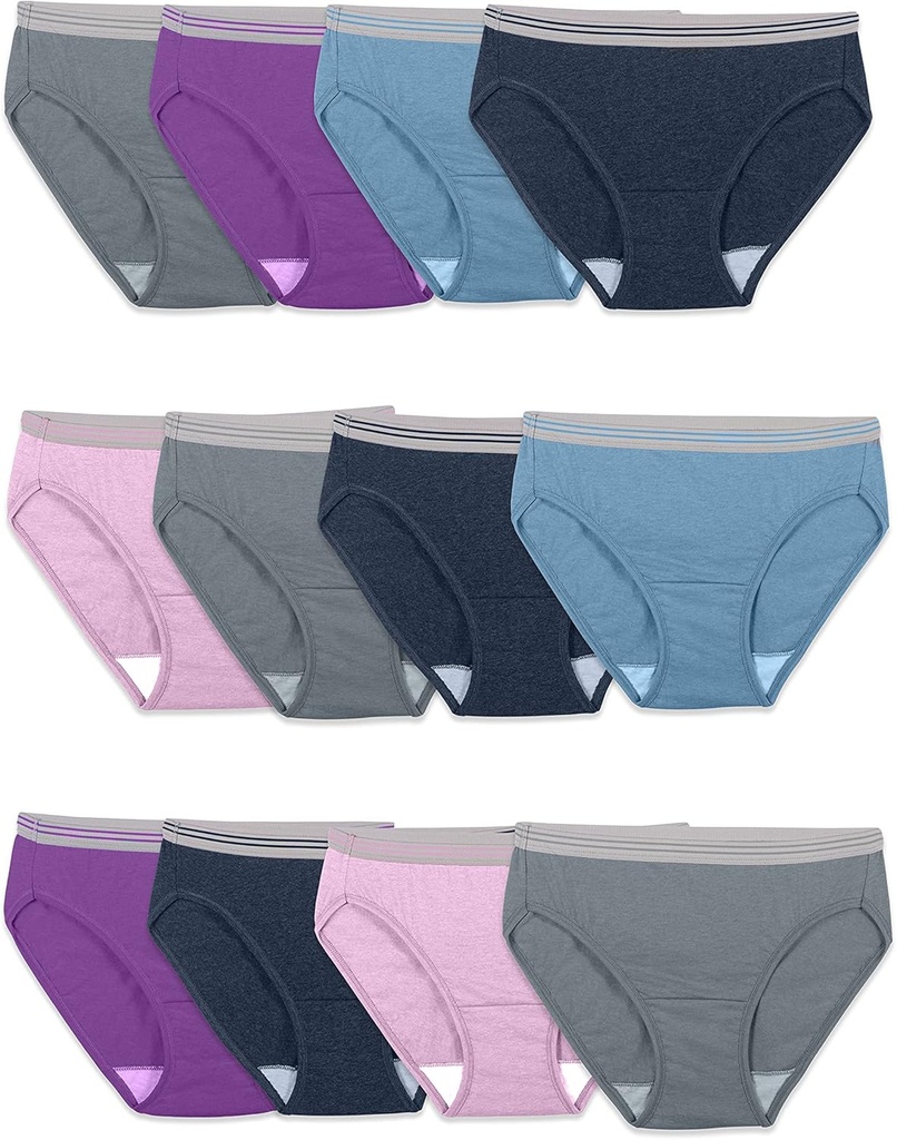 womens Eversoft Cotton Underwear Multipacks, Tag Free & Breathable, Available in Plus Size (One Size)