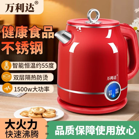 家用电器 electric kettle no plastic contact with water wide mouth for easy cleaning auto shut off 1 7l tea kettle hot water boiler water heater teapot borosilicate glass black 1500w