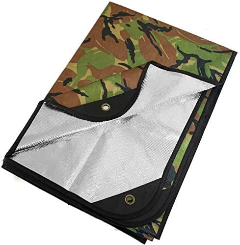 outdoor camping equipment 毛毯 arcturus insulated tarp reusable heavy duty thermal survival blanket 60x82in reflects 90 body heat waterproof windproof 3-layer design reinforced grommets woodland camo